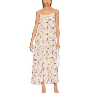 Natalie Miller Melanie Dress in Pisces Light Blue Fuchsia Sz. S